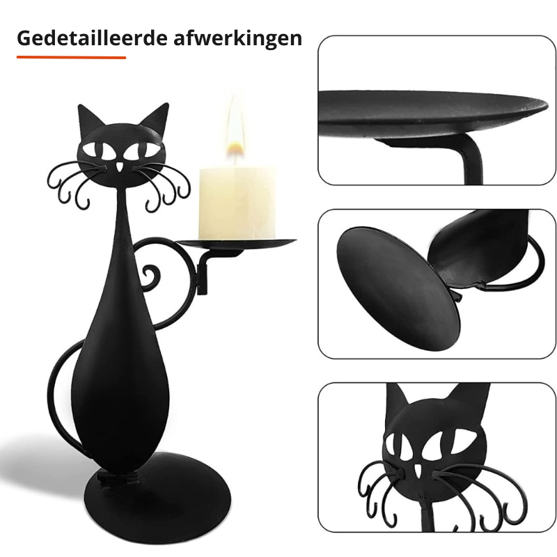 Midnight Panther - Bougeoir Chat Noir Mystique