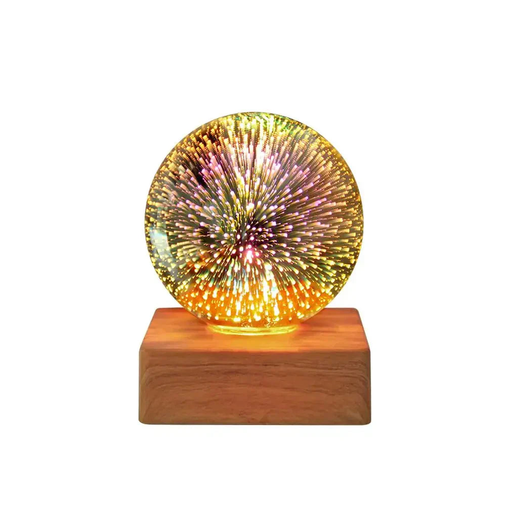 StarburstGlow - Lampe Boule Cristal Effet 3D Élégant