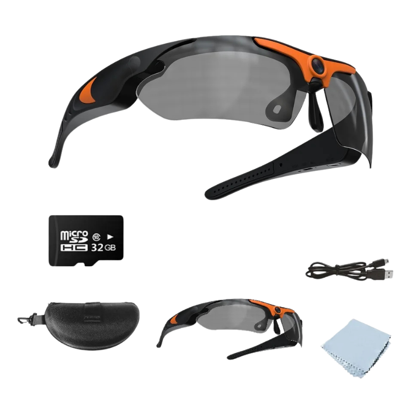 AdventureVision Glasses - Lunettes de soleil polarisées à caméra HD 1080P