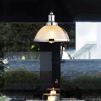 Luméva – Lustre en Verre Strié | Élégance Rétro et Éclat Contemporain