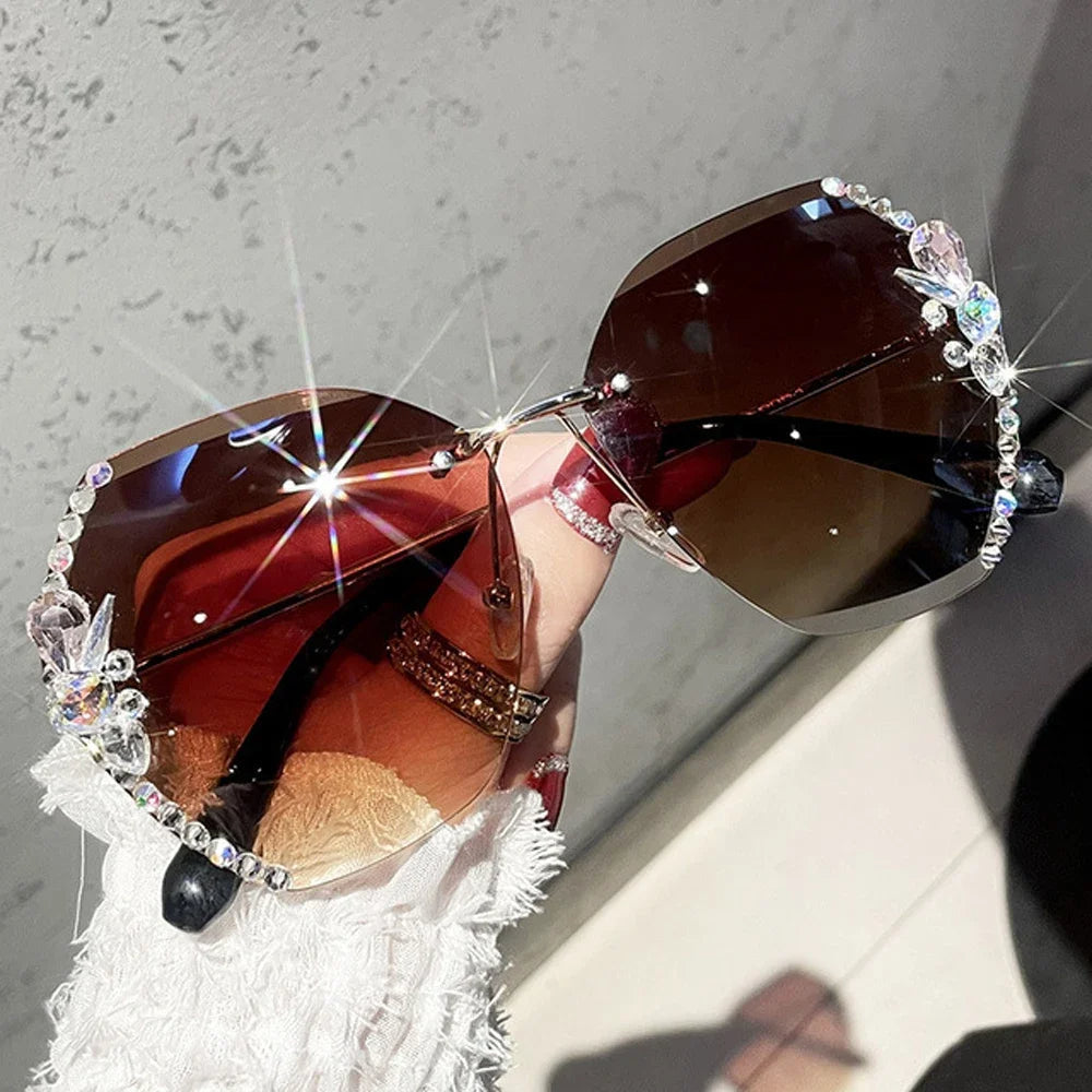 AyaVision - Lunettes de Soleil Vintage Sans Monture