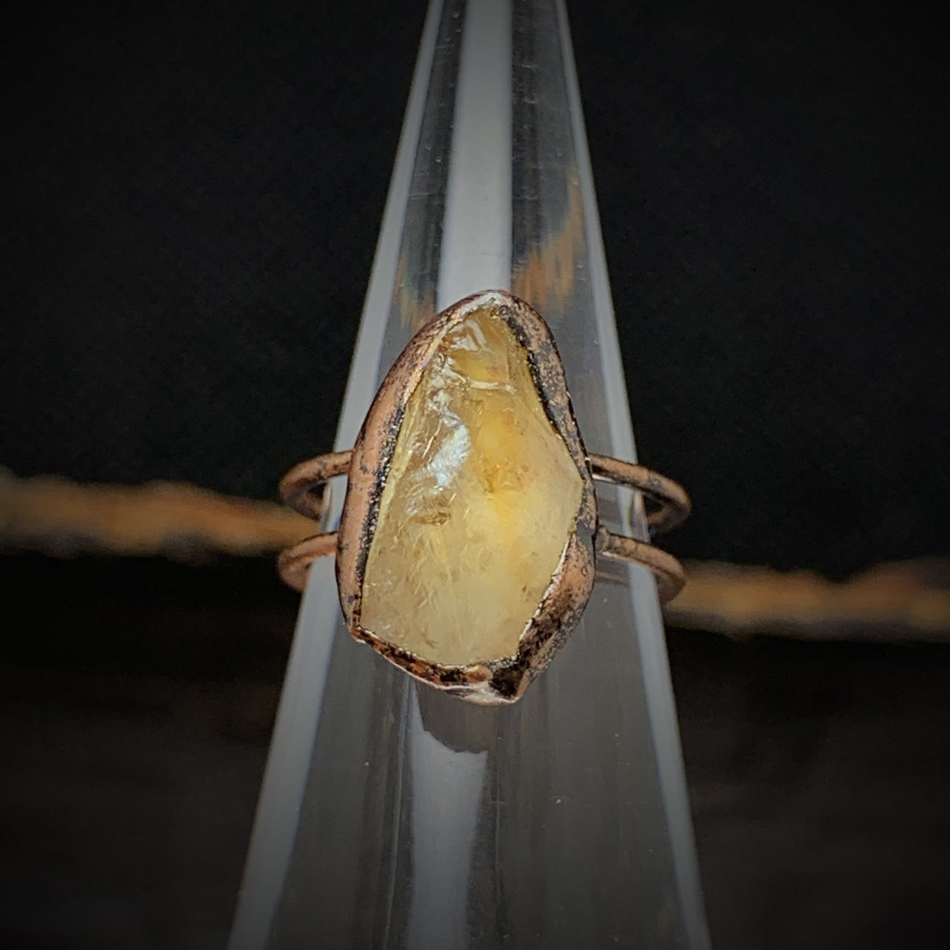 Selina - Bague pierre de naissance naturelle brute réglable