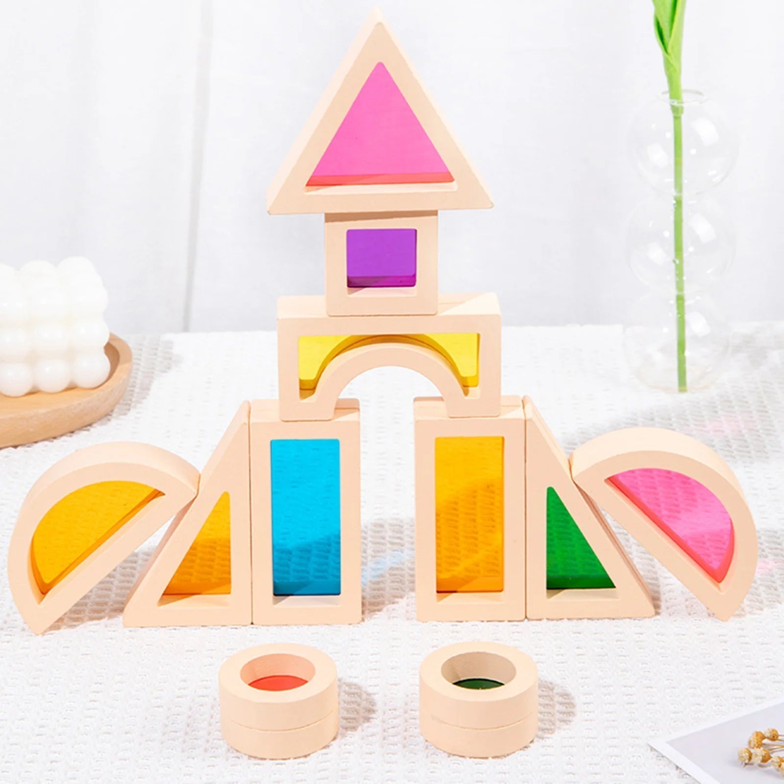 CreativeBlocks – Blocs en Bois Colorés pour Enfants