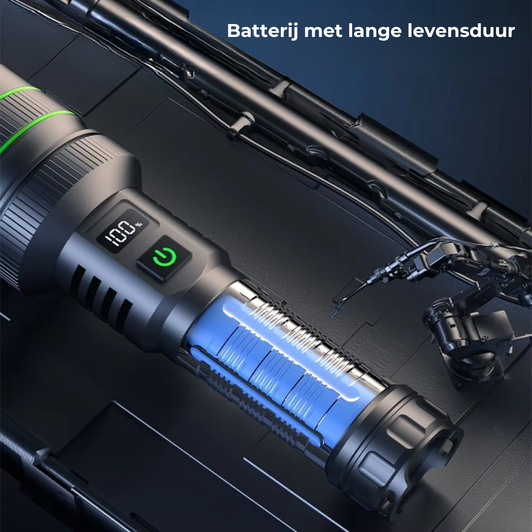 PowerBeam - Torche LED Puissante avec Zoom