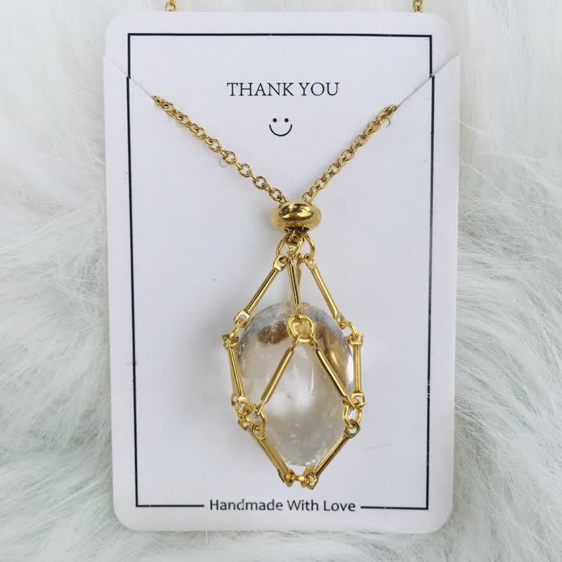 Iris - Collier petite monture en cristal naturel