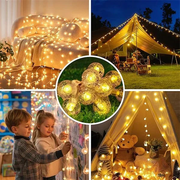 TwinkleGlow - Guirlandes Lumineuses Solaires Féeriques pour Extérieur