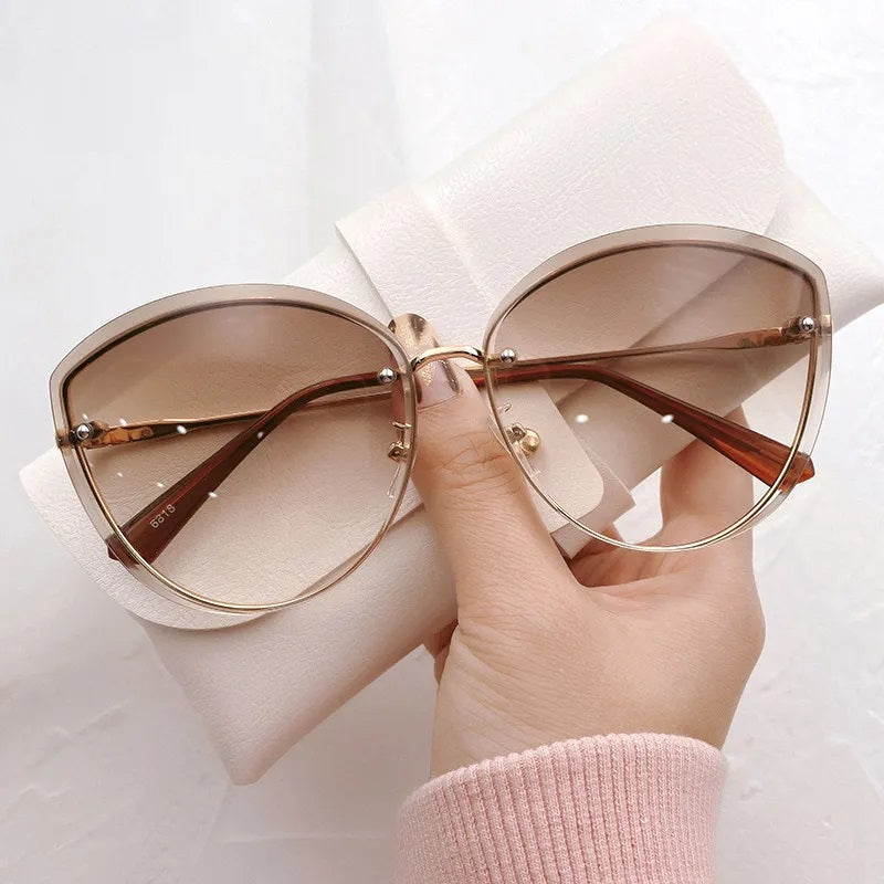 AnnaShade - Lunettes de Soleil Ovales Sans Monture