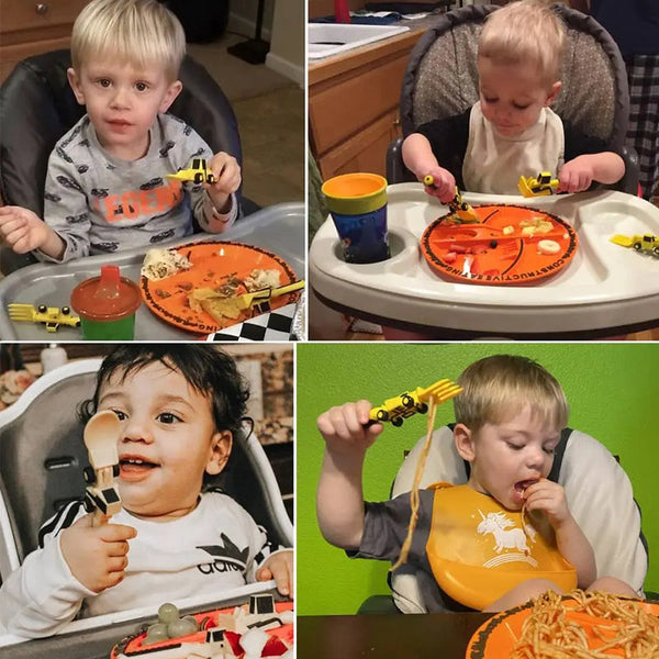 ConstructoFork - Set Couverts Robustes pour Enfants