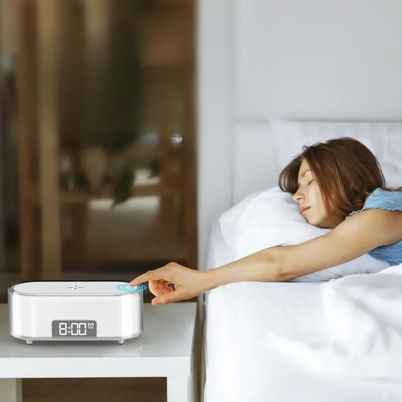 SmartCharge - Station de Charge Sans Fil Élégante avec Réveil
