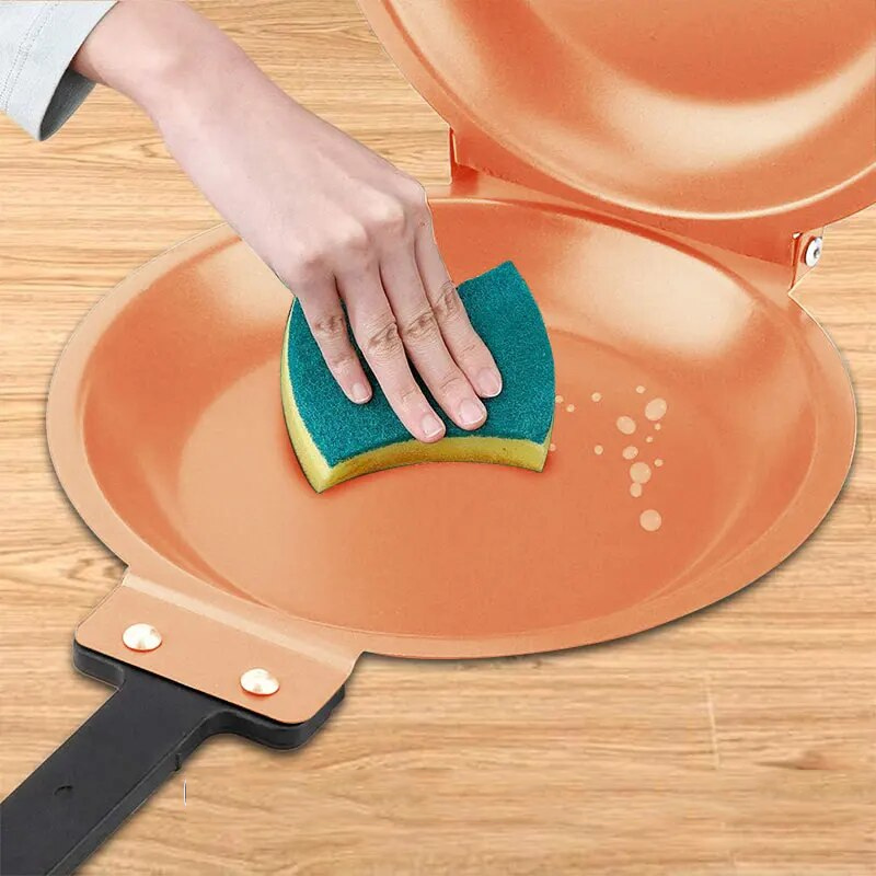 FlipMaster - Poêle à Crêpes Double Face avec Revêtement Antiadhésif