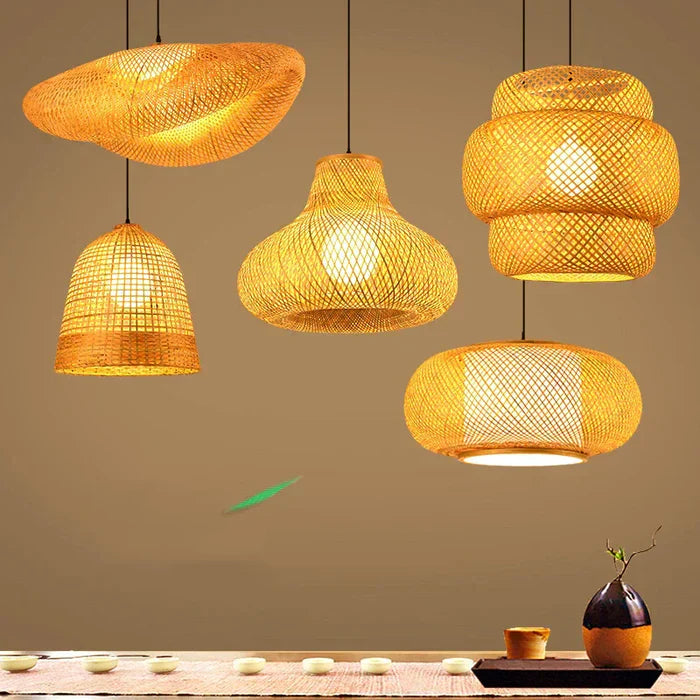 RayaLicht - Suspension en rotin artisanale pour intérieur