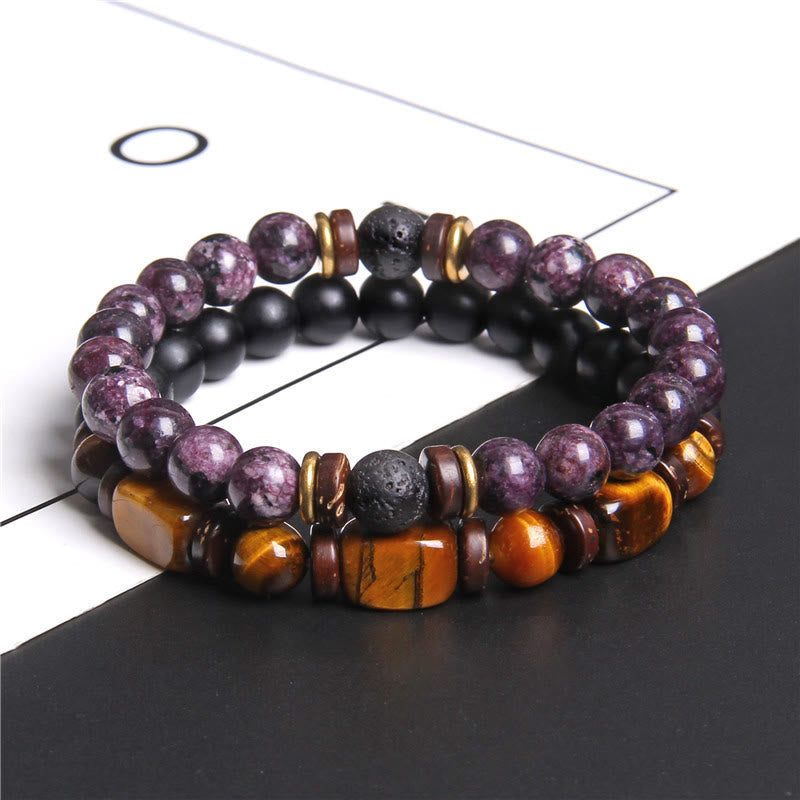 Naya - Bracelet turquoise africaine et œil de tigre
