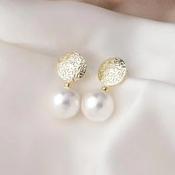 Celeste - Boucles d'oreilles perles en cuivre or 18K