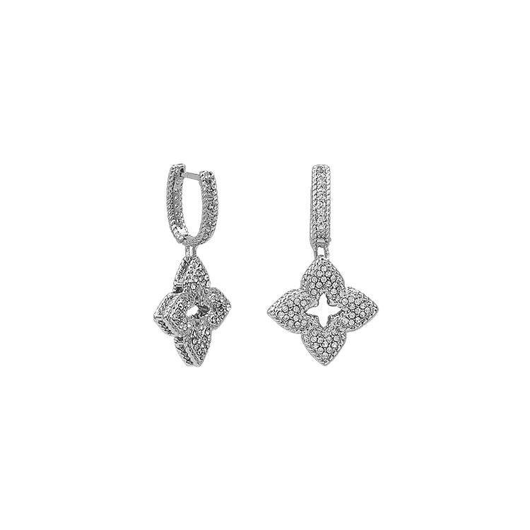 Florabelle - Boucles d'oreilles fleurs scintillantes