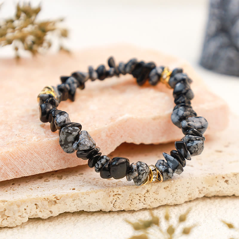 Celine - Bracelet de perles en pierres naturelles et cristaux