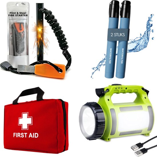 SurvivorPure - Kit d'Urgence Complet pour Toute Situation