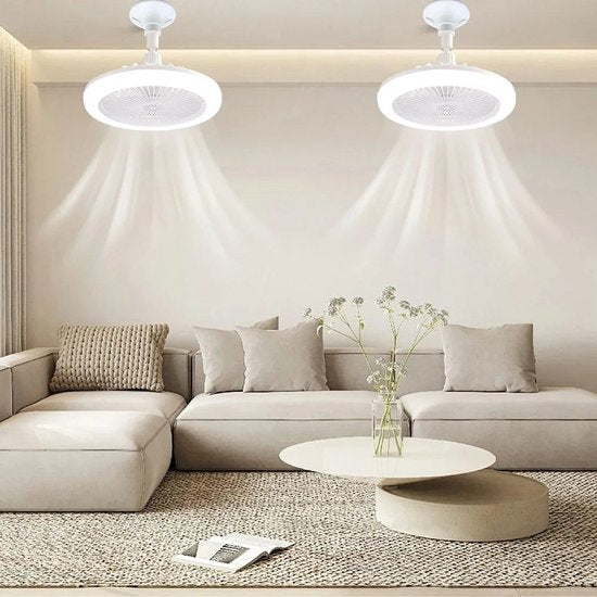 BreezeGlow Fan Light - Ventilateur de Plafond avec Télécommande