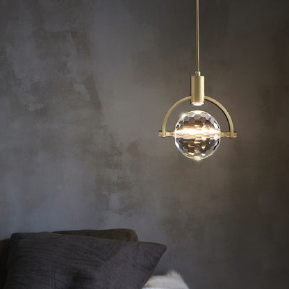Cristalléa – Suspension LED en Anneau Ornée de Cristaux Étincelants | Élégance et Luxe Contemporain