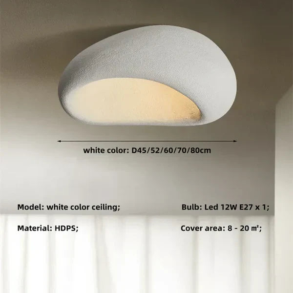 SereneAura Ceiling Light – Lumière Naturelle Wabi-Sabi