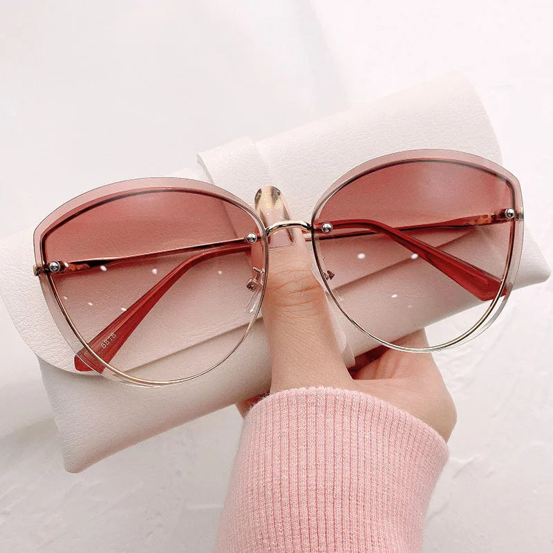 AnnaShade - Lunettes de Soleil Ovales Sans Monture