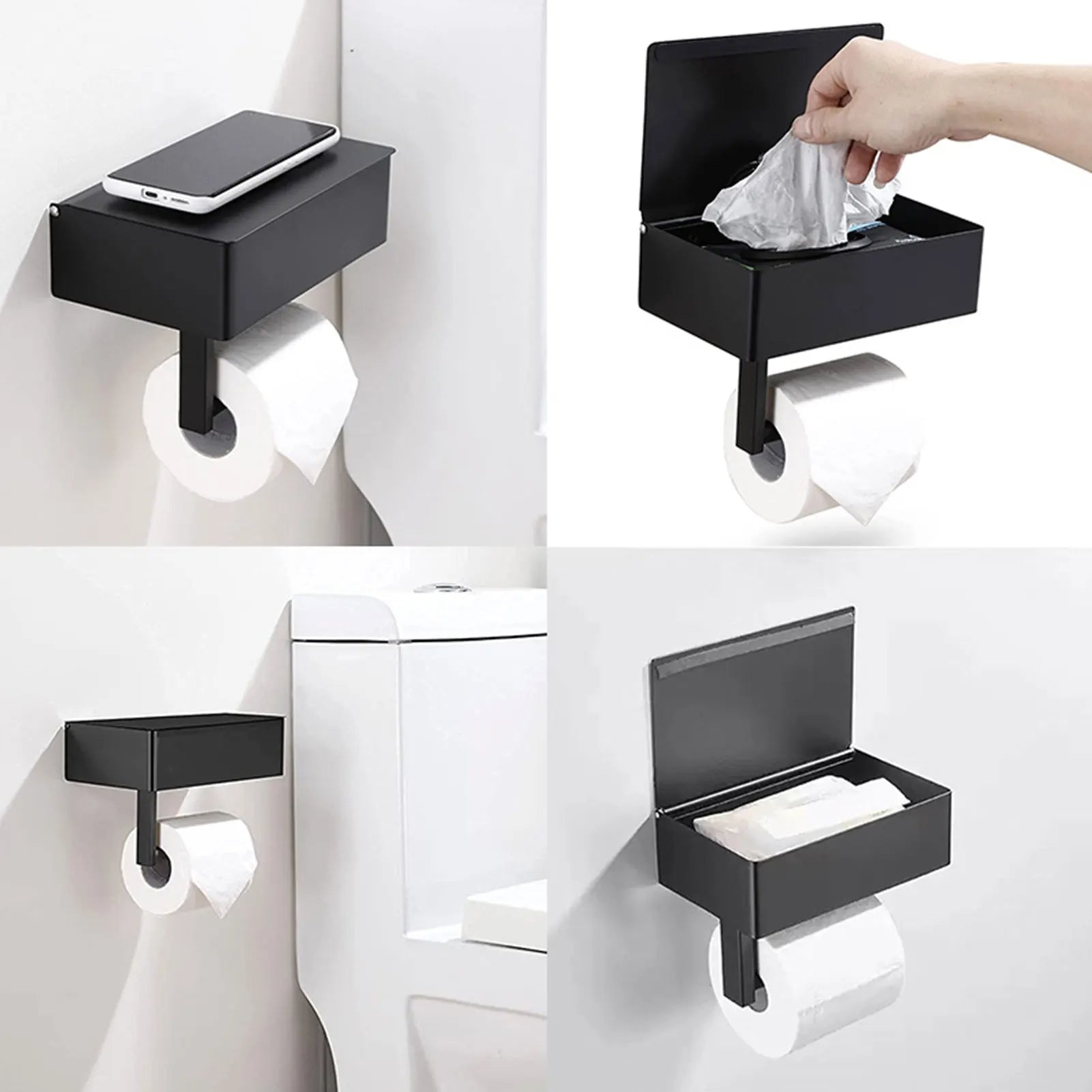 Bibbie - Porte-rouleau de papier toilette élégant en métal