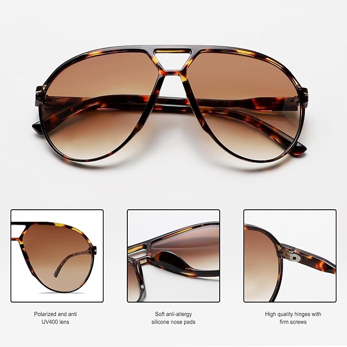 AviatorLux - Lunettes Aviateur Oversized Tendance