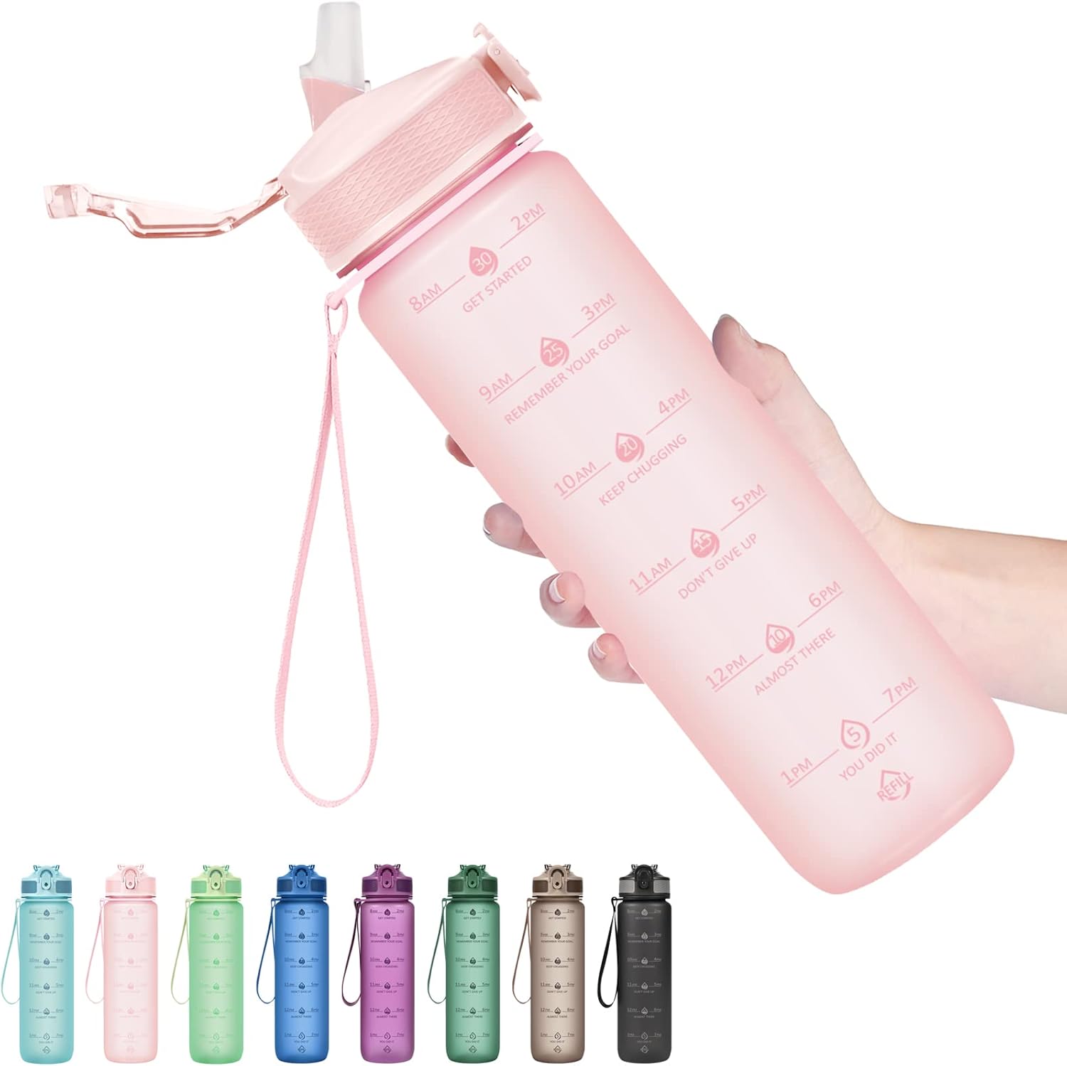 HydraBoost – Gourde Motivationnelle Tendance 900ml