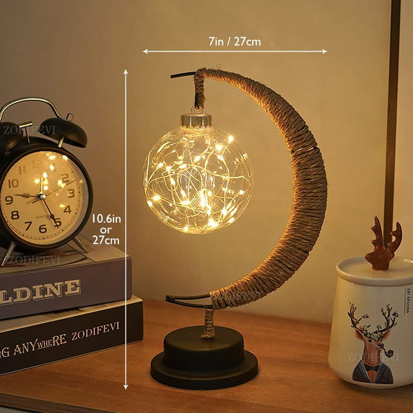 LunarGlow - Lampe de Table Lune Magique pour une Ambiance Féerique
