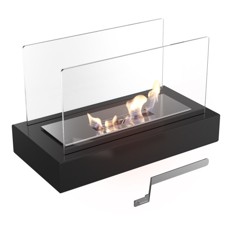 FireGlow - Cheminée de Table au Bioéthanol pour Intérieur et Extérieur