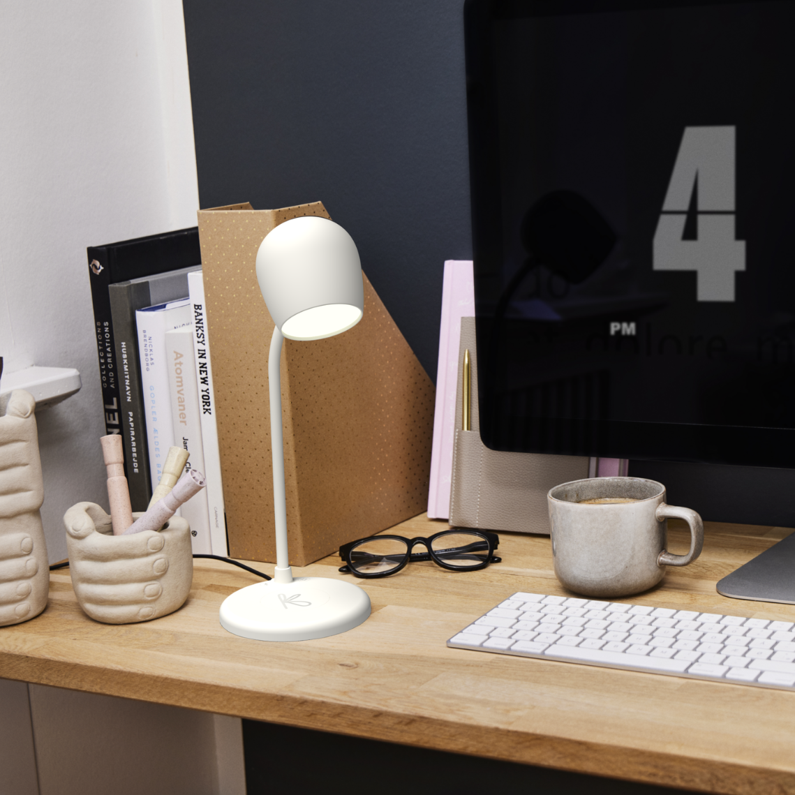 SmartGlow - Lampe LED avec Enceinte Bluetooth et Chargeur