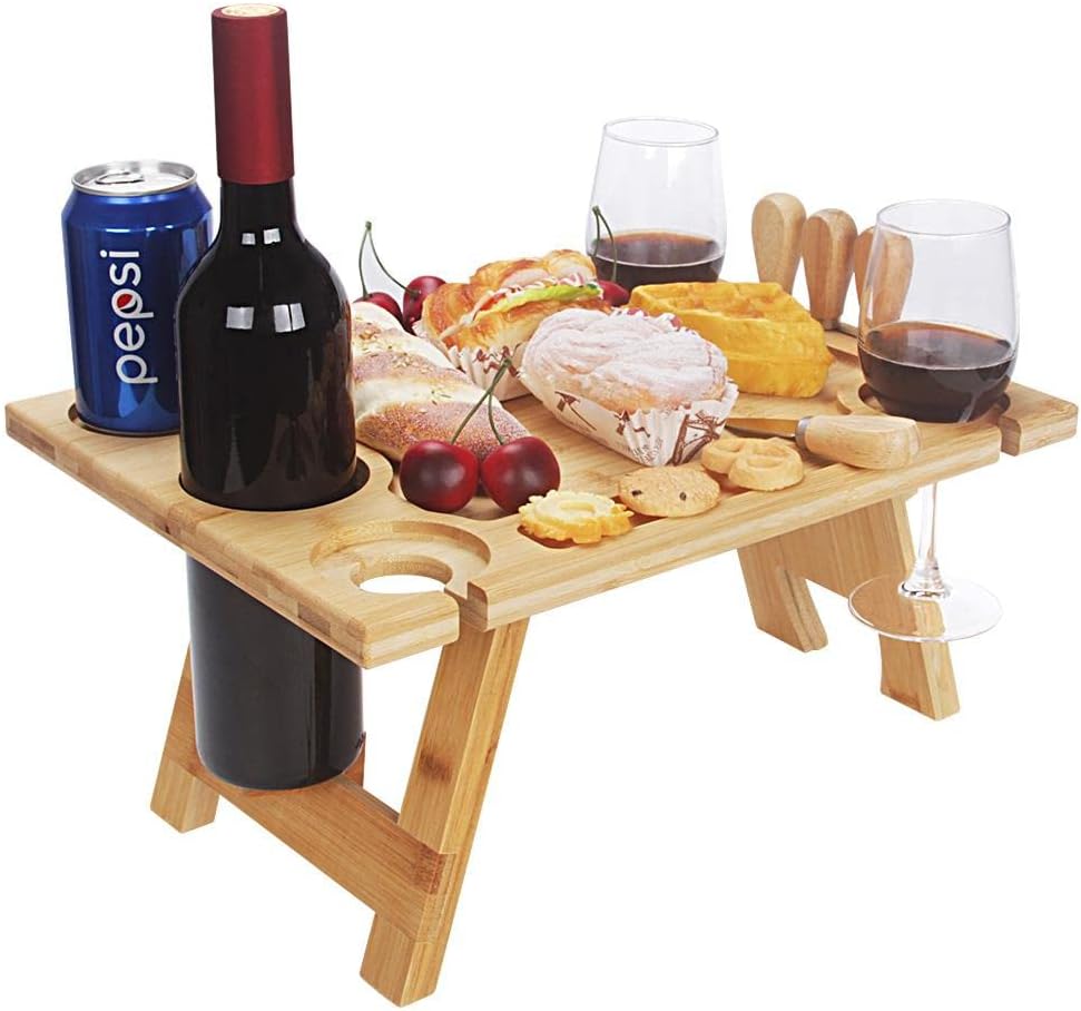 WoodenWine RackTable - Rangement Vin Portable Stylé