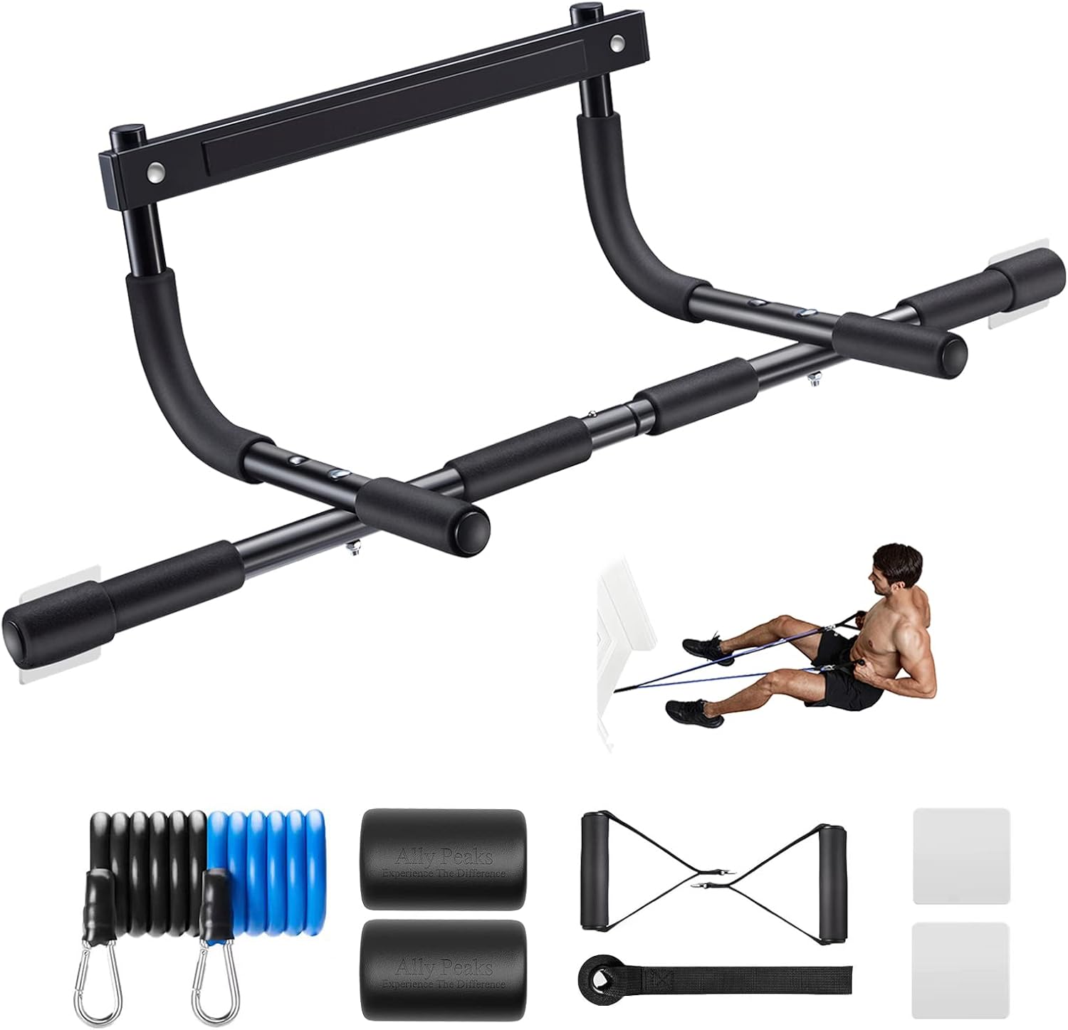 PowerGrip - Barre Pull-Up Encadrement Porte jusqu'à 200Kg