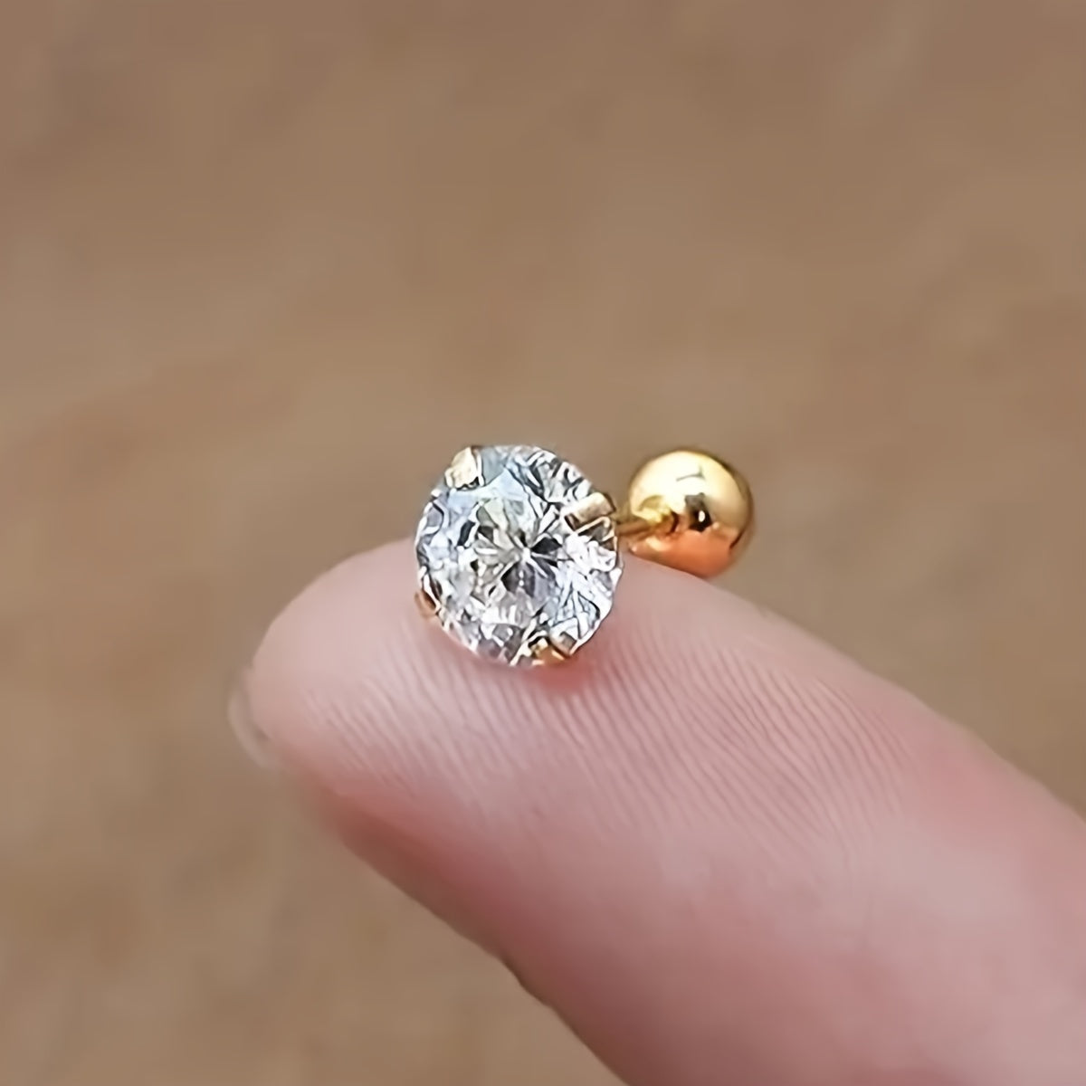Lumen Sparkle - Puces Titanium Zircone Intemporelles