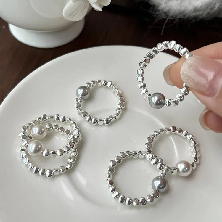 Stella - Bague perle galaxie à la touche céleste