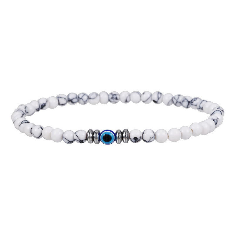 Thor - Bracelet mauvais œil en pierres naturelles 4mm pour homme
