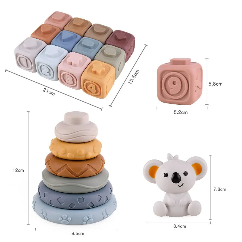 CubbyStack – Jouet Éducatif Bébé Silicone