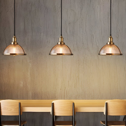 Luméva – Lustre en Verre Strié | Élégance Rétro et Éclat Contemporain