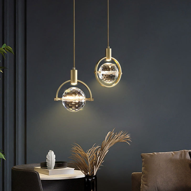 Cristalléa – Suspension LED en Anneau Ornée de Cristaux Étincelants | Élégance et Luxe Contemporain