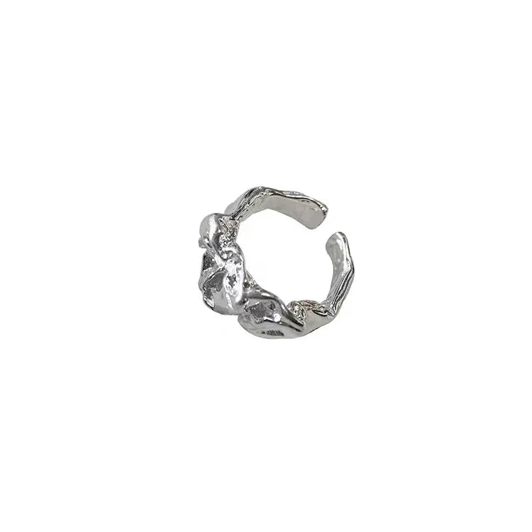 Arden - Bague minimaliste plissé lave élégance