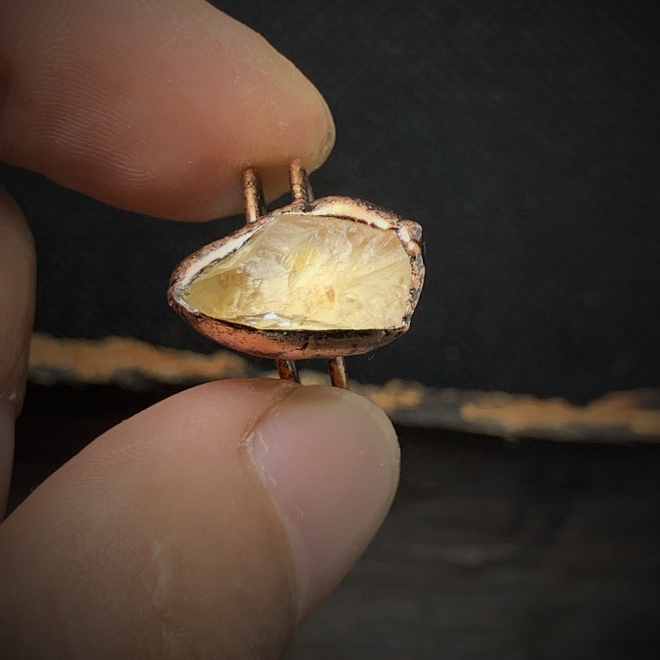 Selina - Bague pierre de naissance naturelle brute réglable