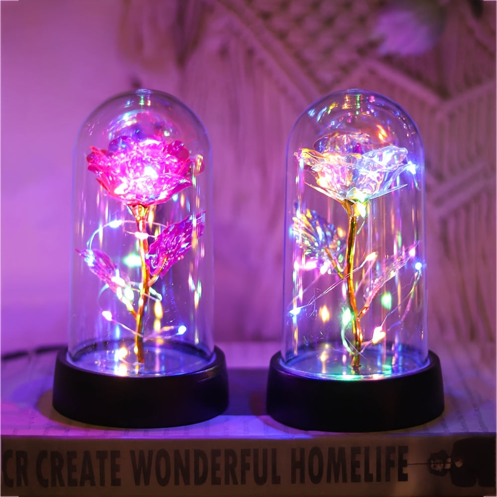 GoldenRose - Lampe fleur decorative pour une ambiance romantique