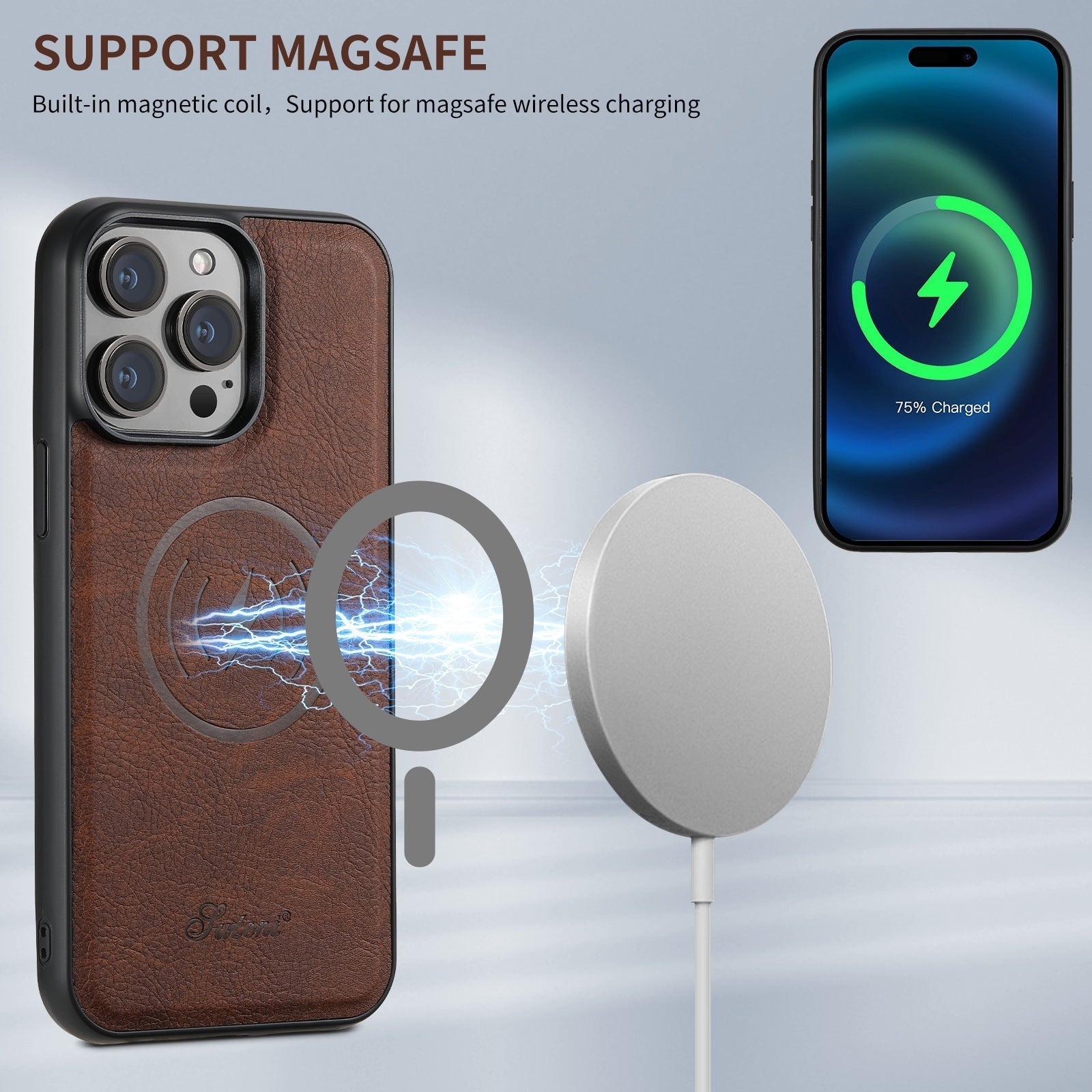 LuxLeather Case - Coque Cuir Élégante avec MagSafe