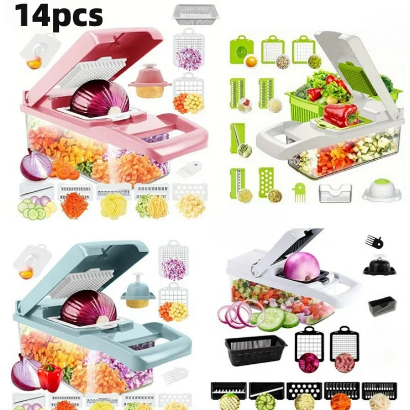 SliceMaster - Coupe-légumes multifonction 14 pièces