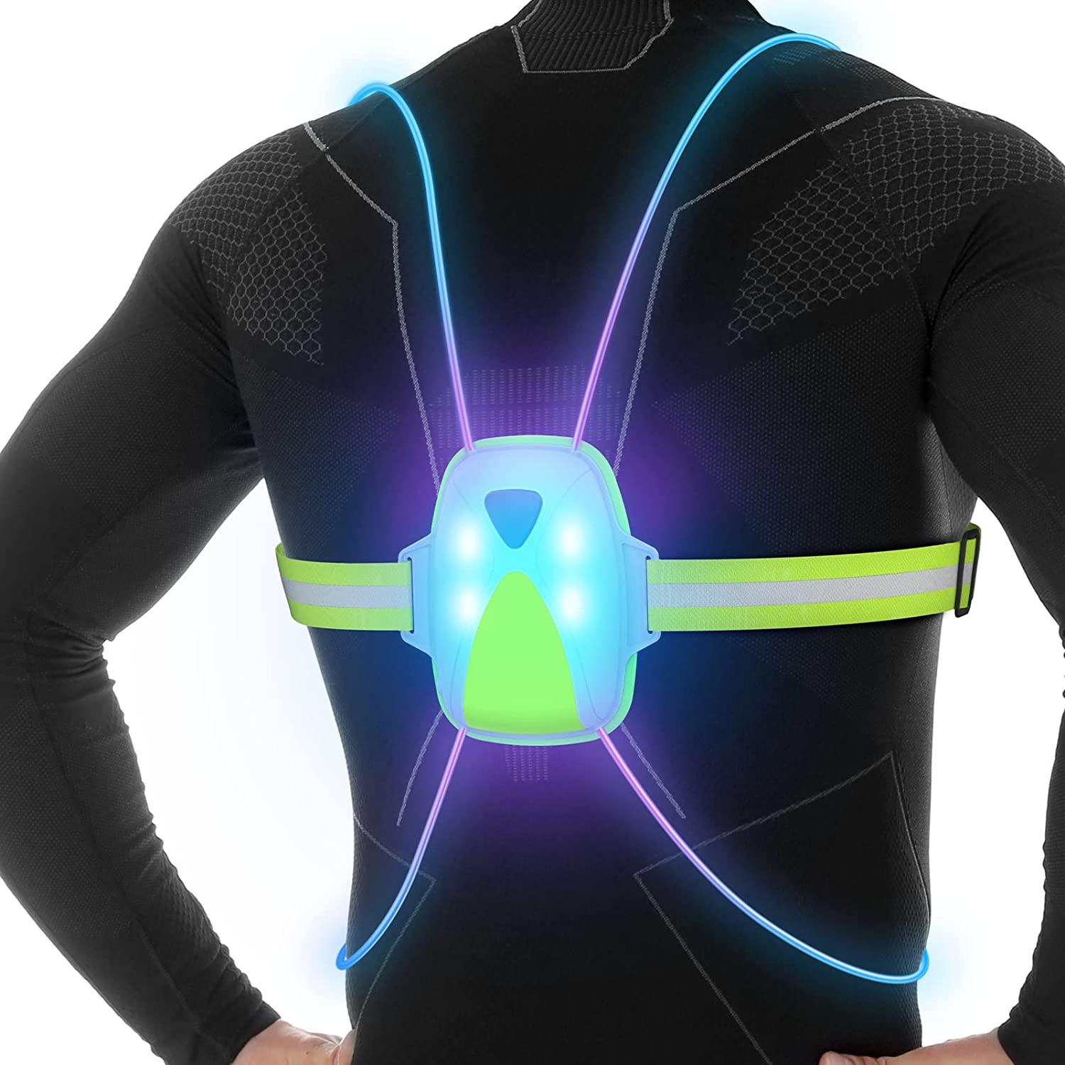 ReflectGlow - Gilet de sécurité LED pour la course