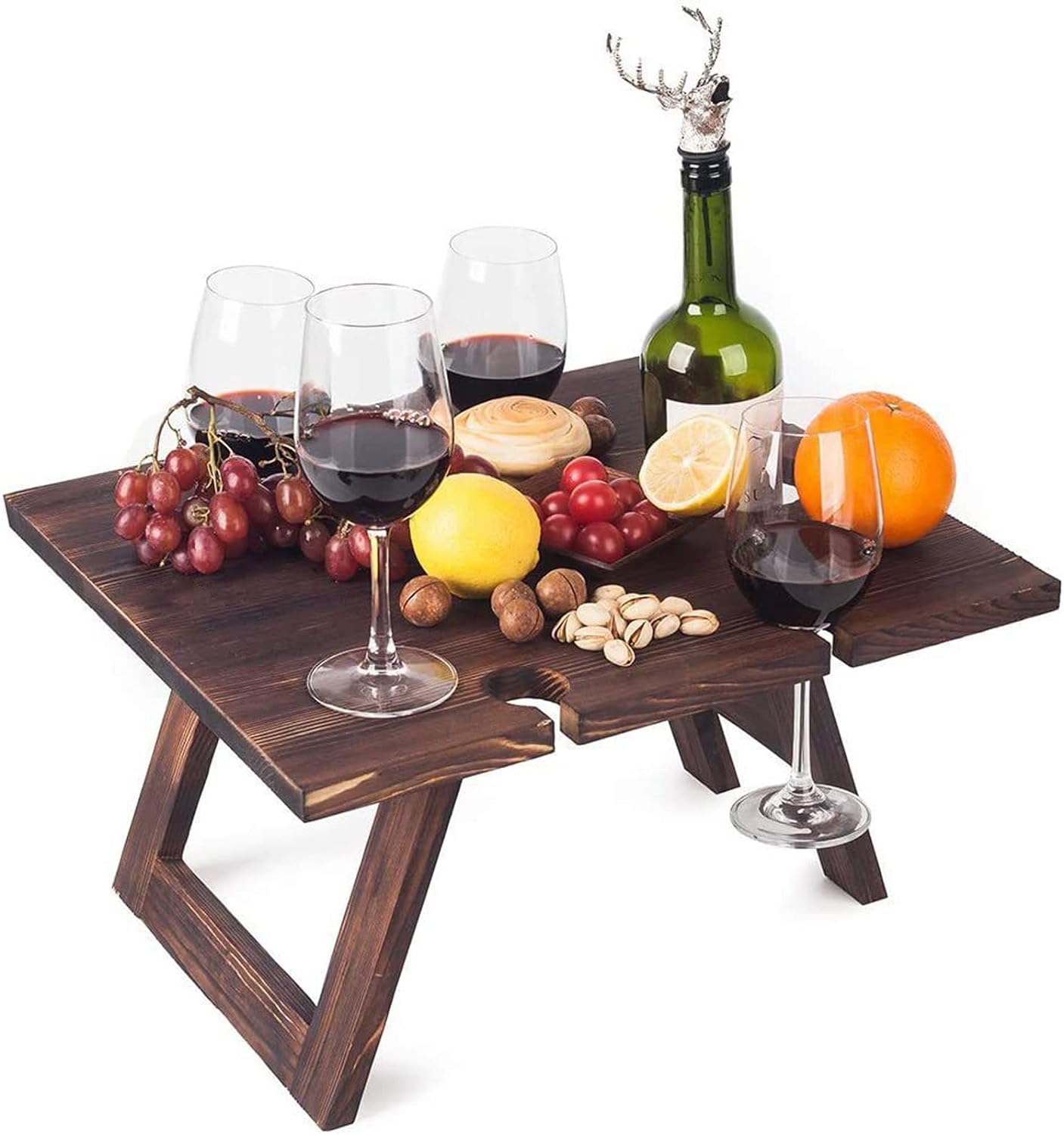 WoodenWine RackTable - Rangement Vin Portable Stylé