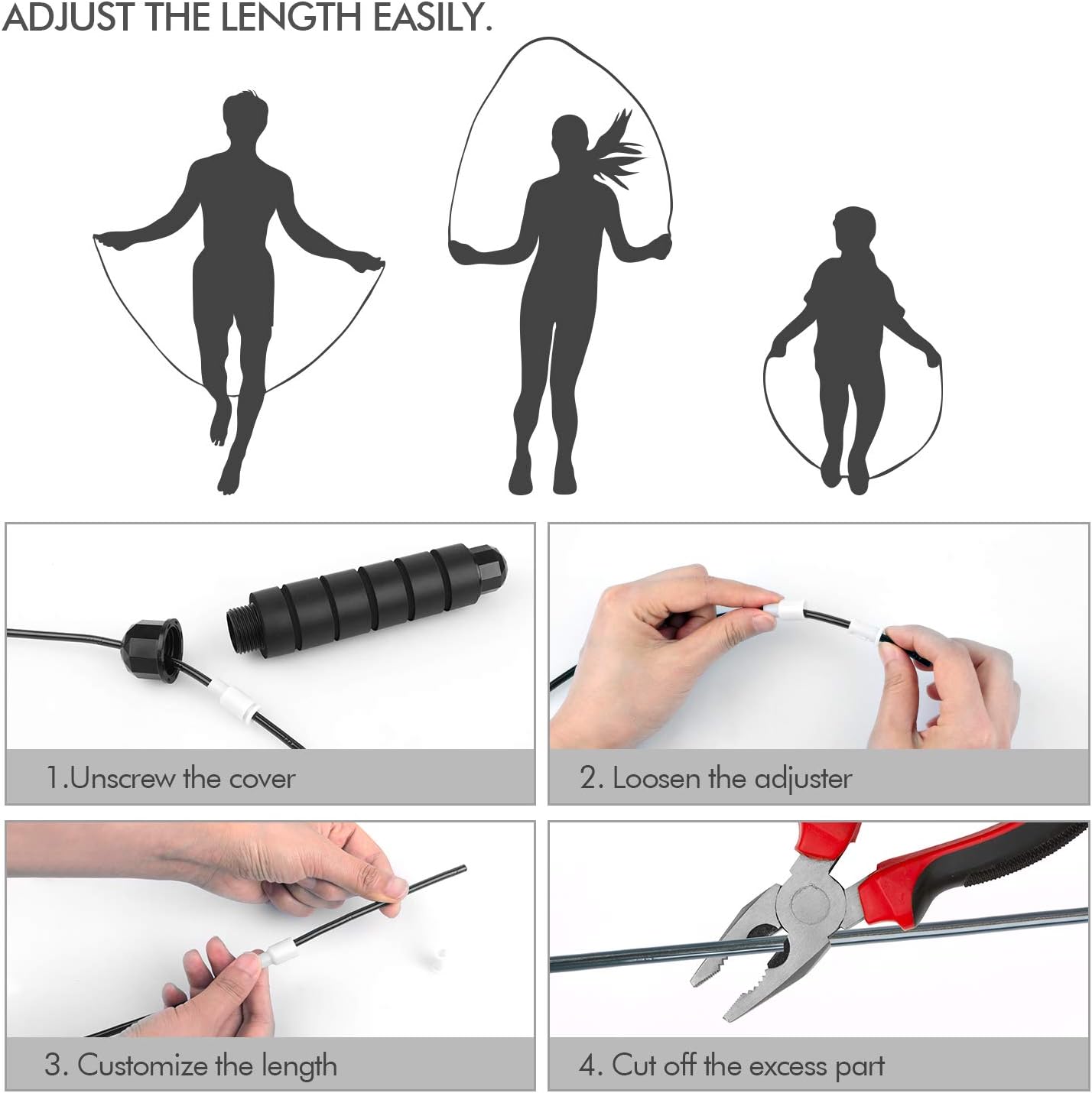 FlexiJump - Corde à sauter réglable anti-emmêlement