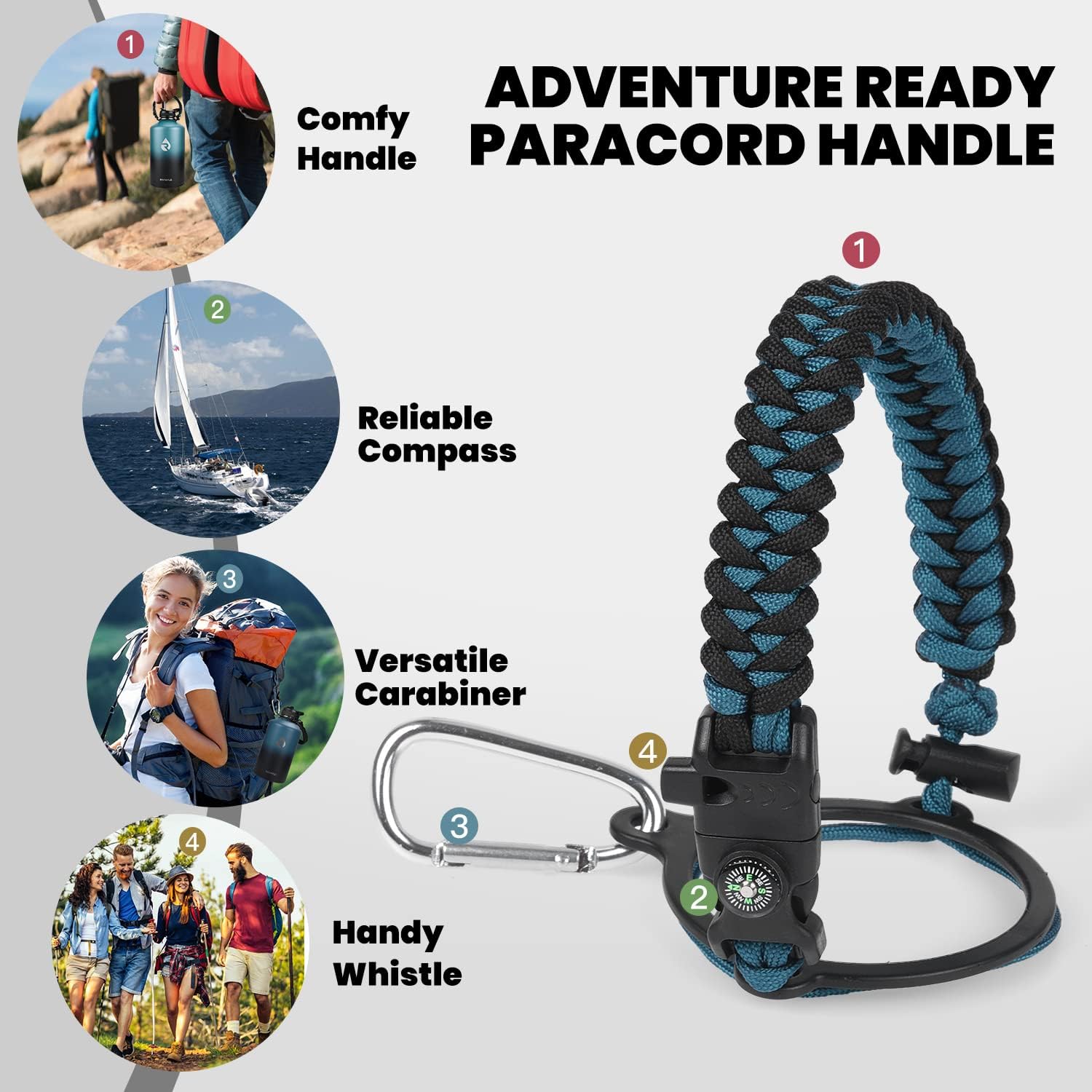 HydraPure – Gourde Durable Poignée Paracord