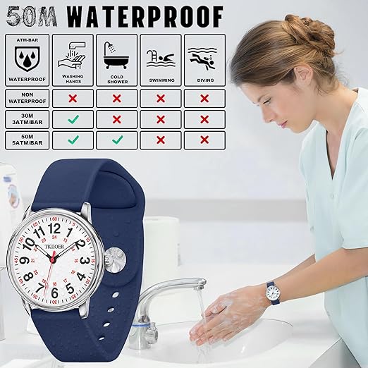 DennyCare - Montre Infirmière Résistante à l'Eau