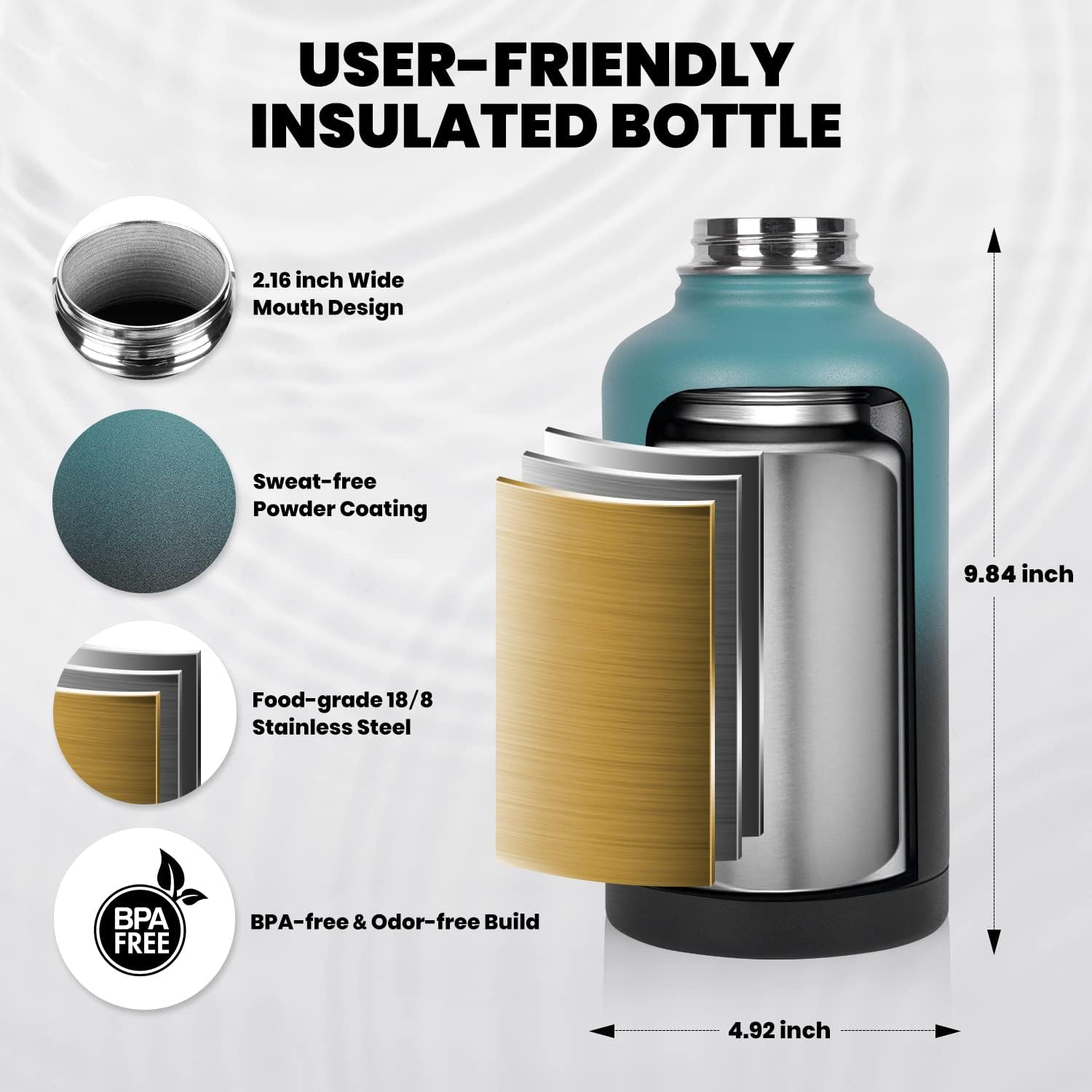 HydraPure – Gourde Durable Poignée Paracord