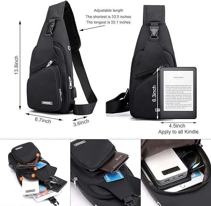 WaveSling - Sac Bandoulière Imperméable Stylé